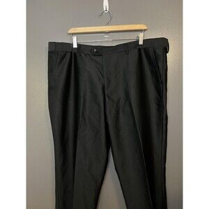 Needle & Stitch Pants Mens 44x30 Black Dress Slacks Flat Front Lined Business